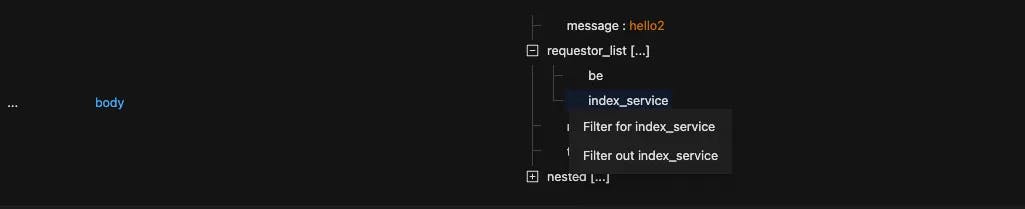 JSON Data filter
