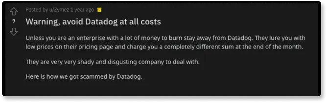 Pricing concerns for DataDog