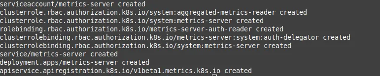 k8s metrics server installation