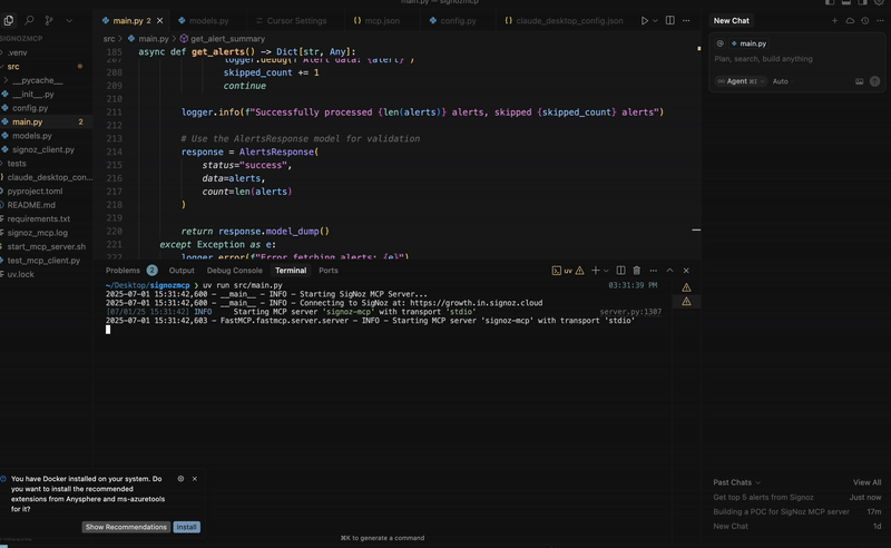 Demo of a very basic MCP server for SigNoz
