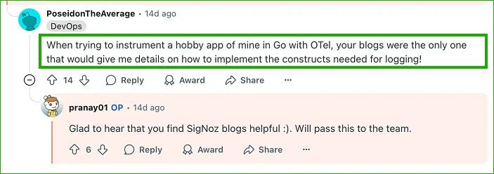Good user feedback on a platform like Reddit is one of the high highs our growth team gets to ride on at times