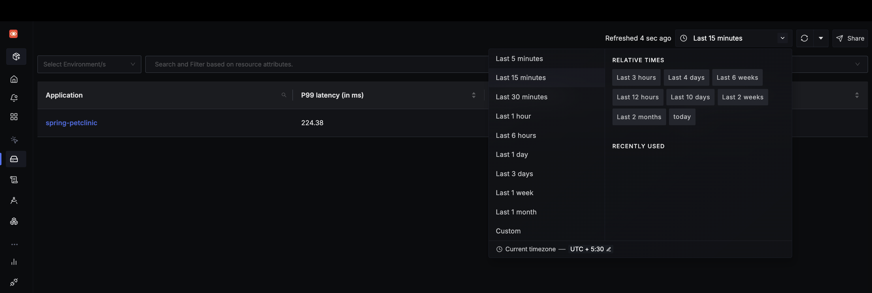 Duration options