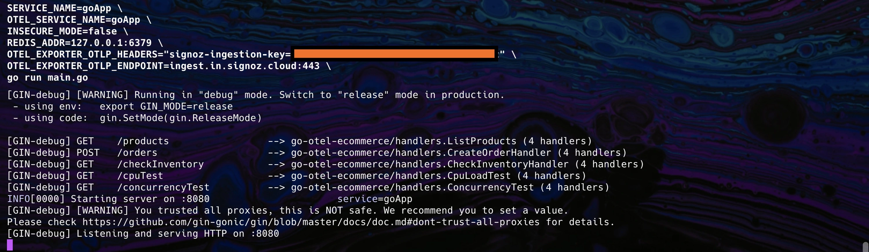 Go App started successfully
