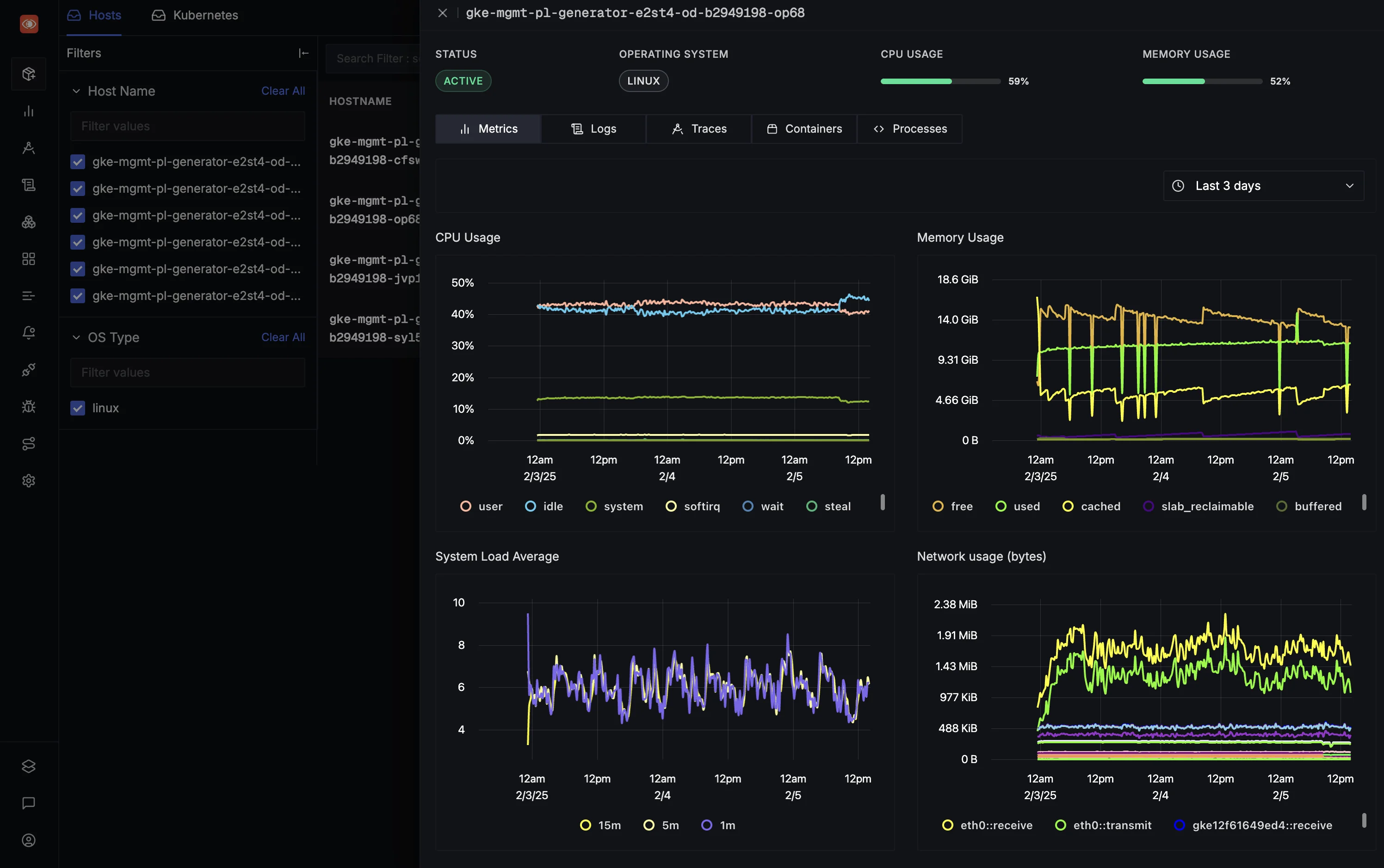 SigNoz Infrastructure Monitoring Module
