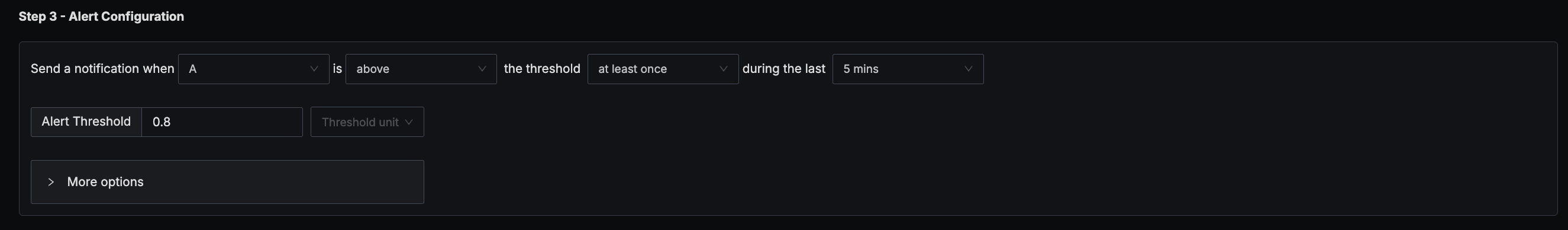 Alert configuration