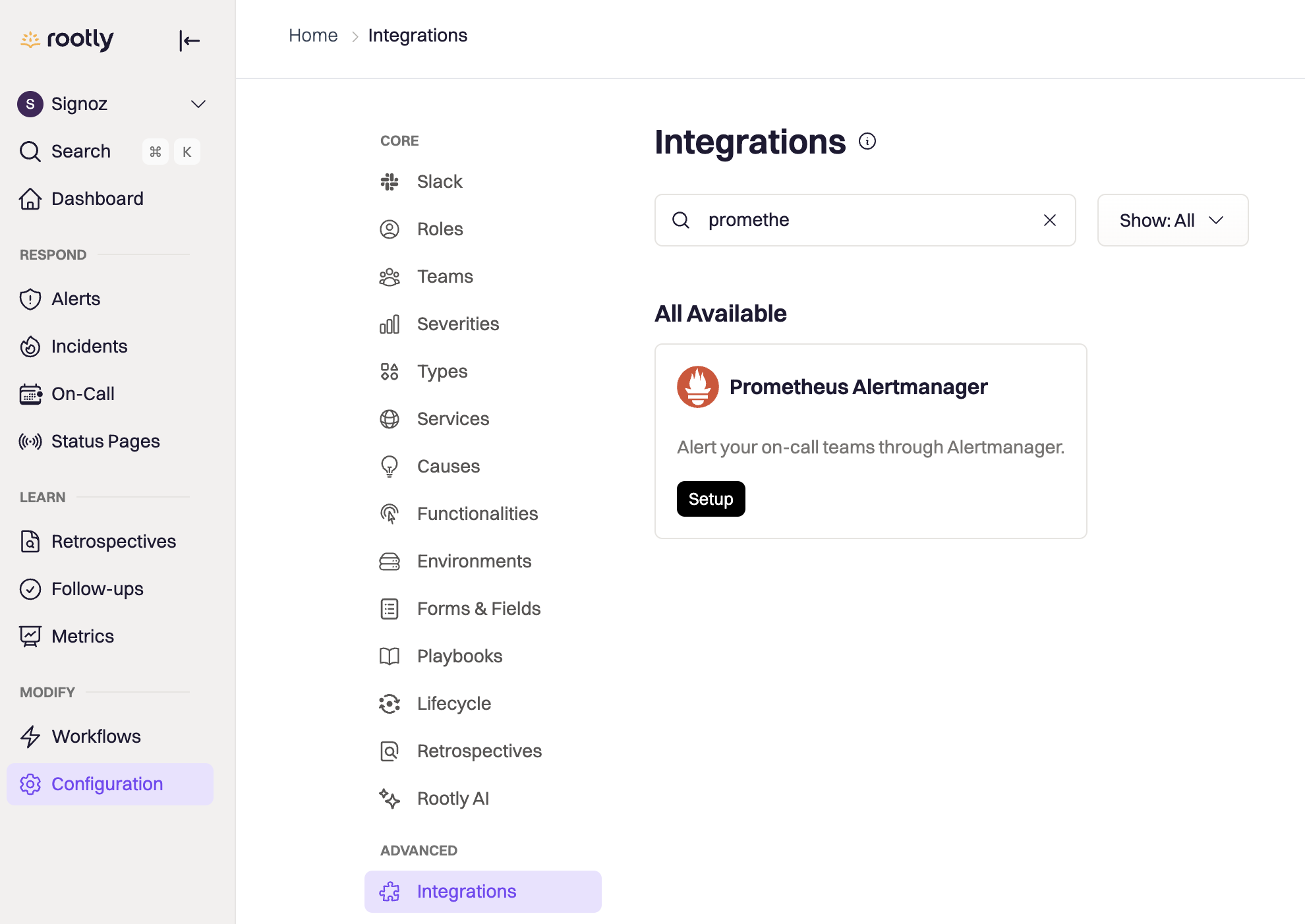 Rootly Integrations