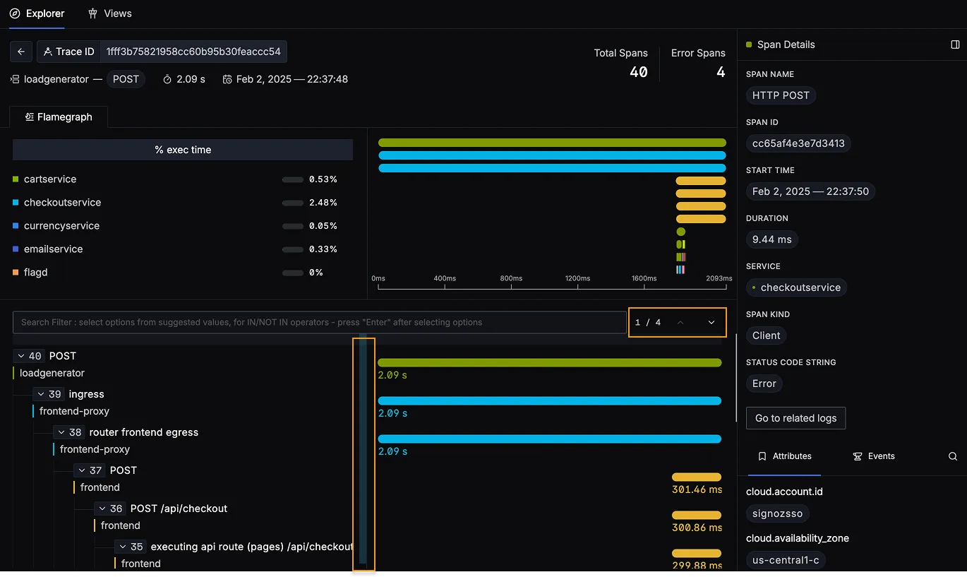 Resize Span names and Jump through spans