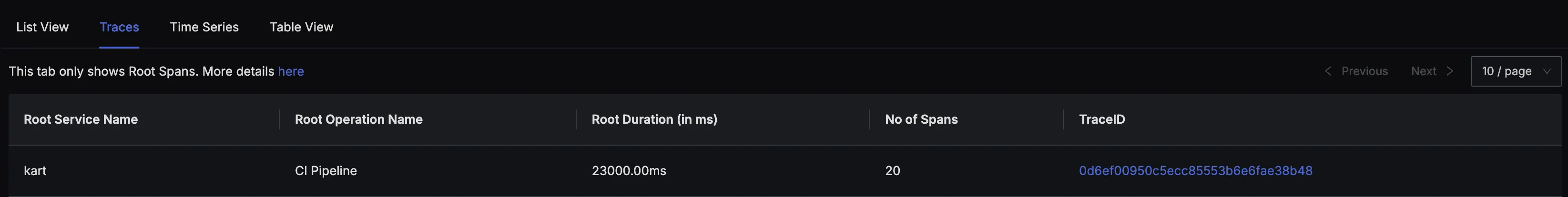 GitHub Receiver Traces Console