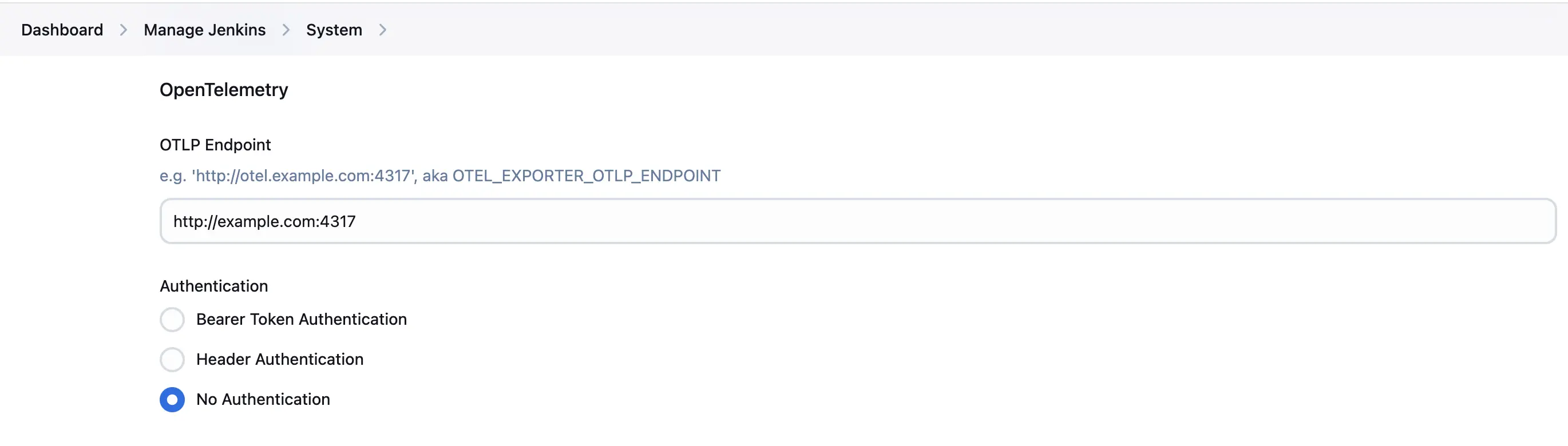 Jenkins OTel plugin configuration for Self-Hosted SigNoz