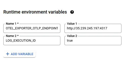 Cloud Function Runtime Environment Variables