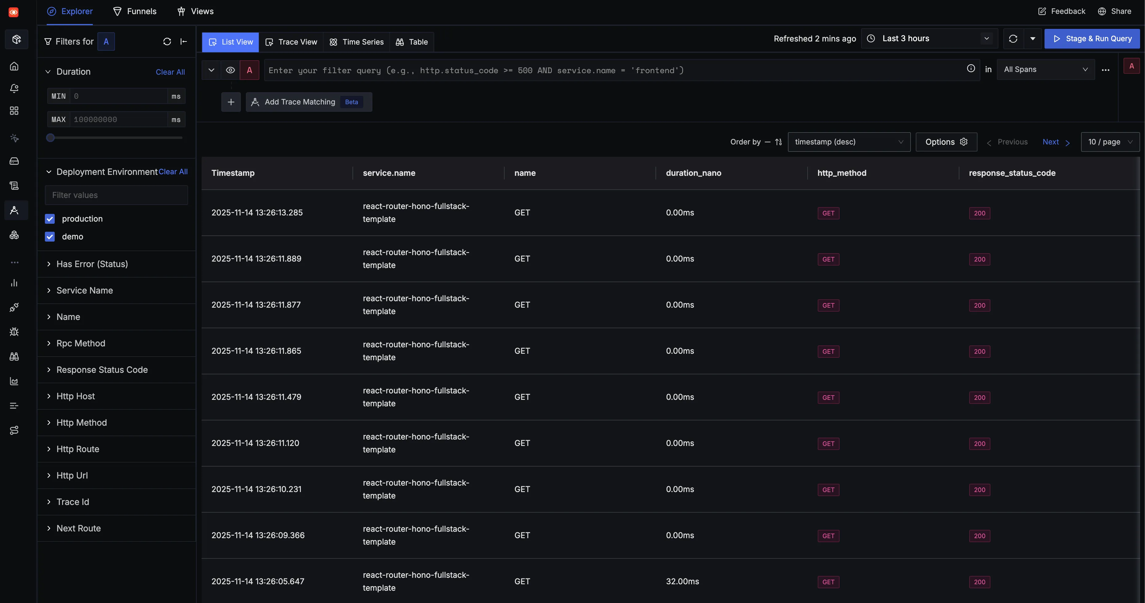 Cloudflare Traces in Traces View