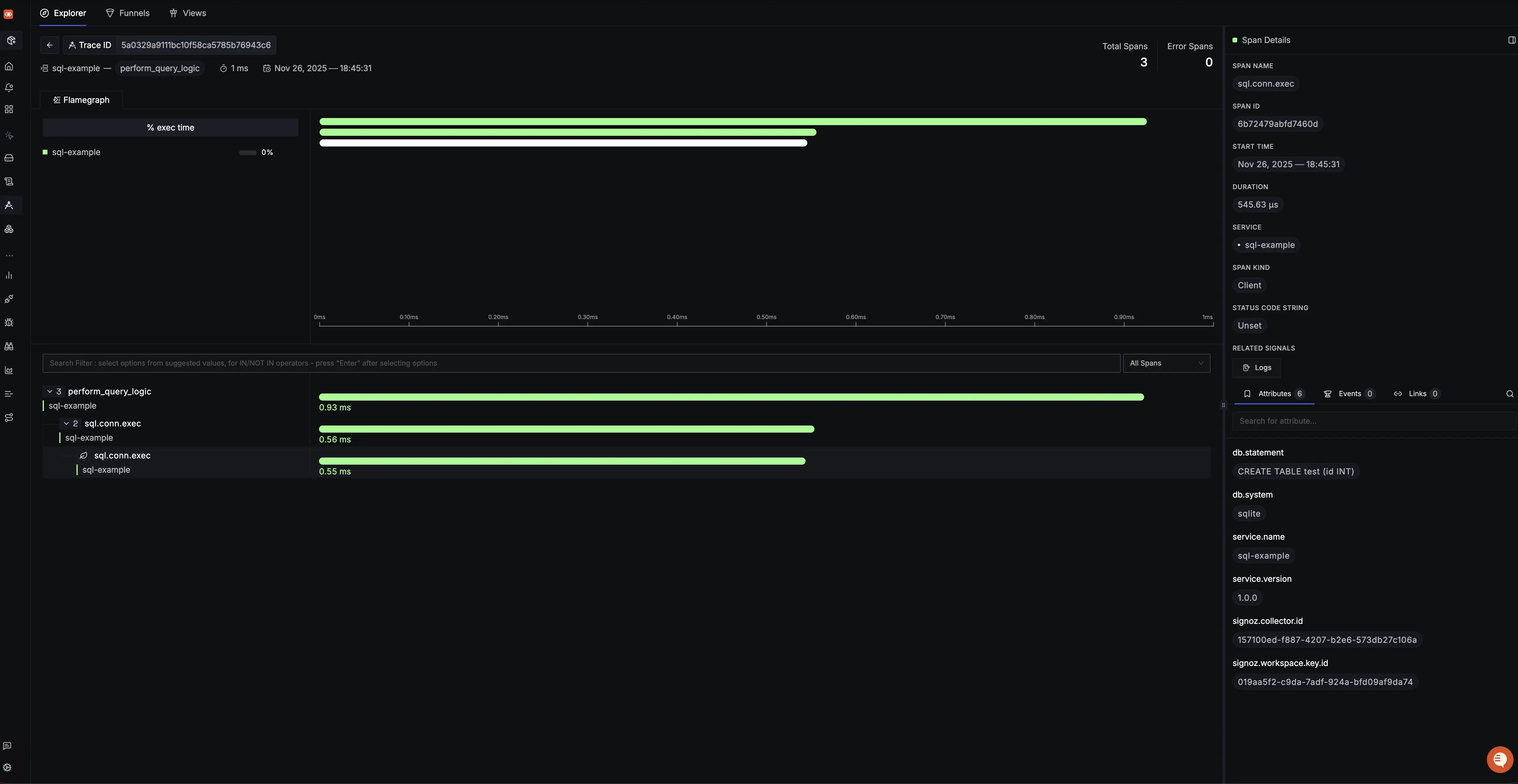 Individual trace details in SigNoz