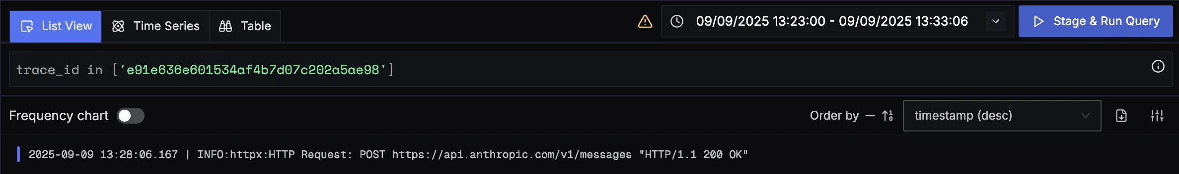Anthropic Log View