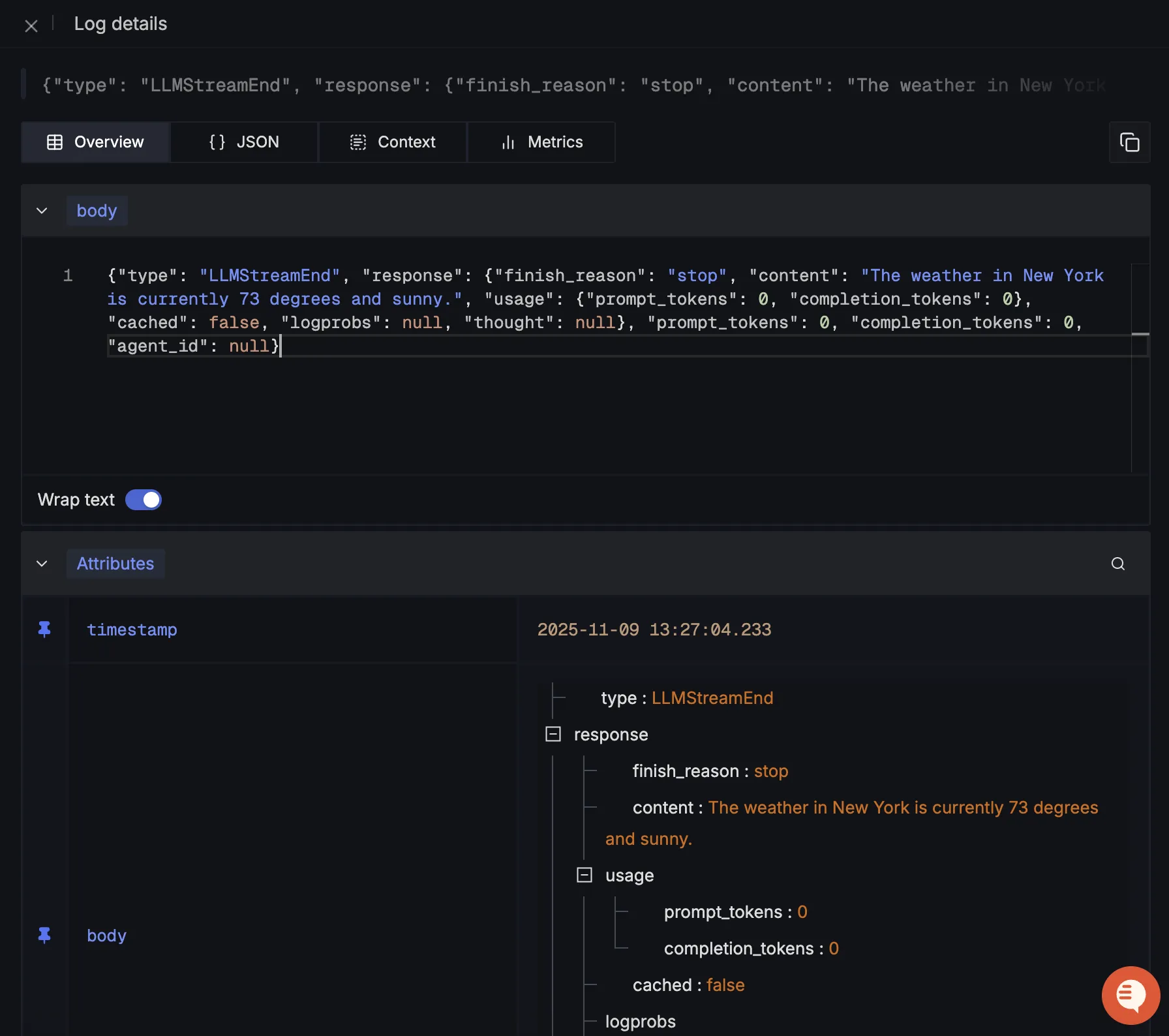 AutoGen Detailed Log View