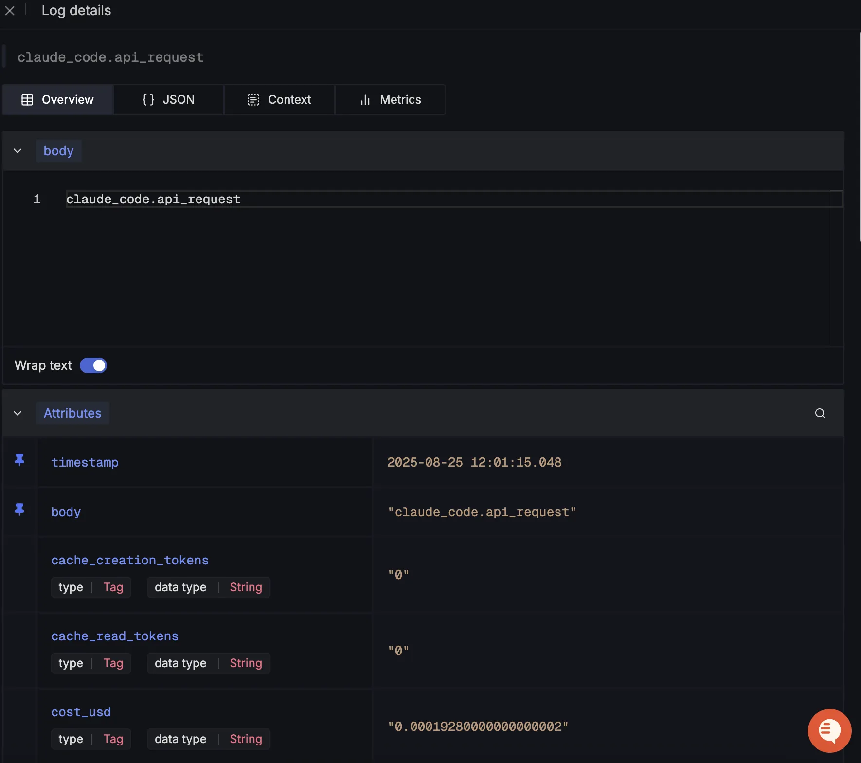 Detailed Logs View 2