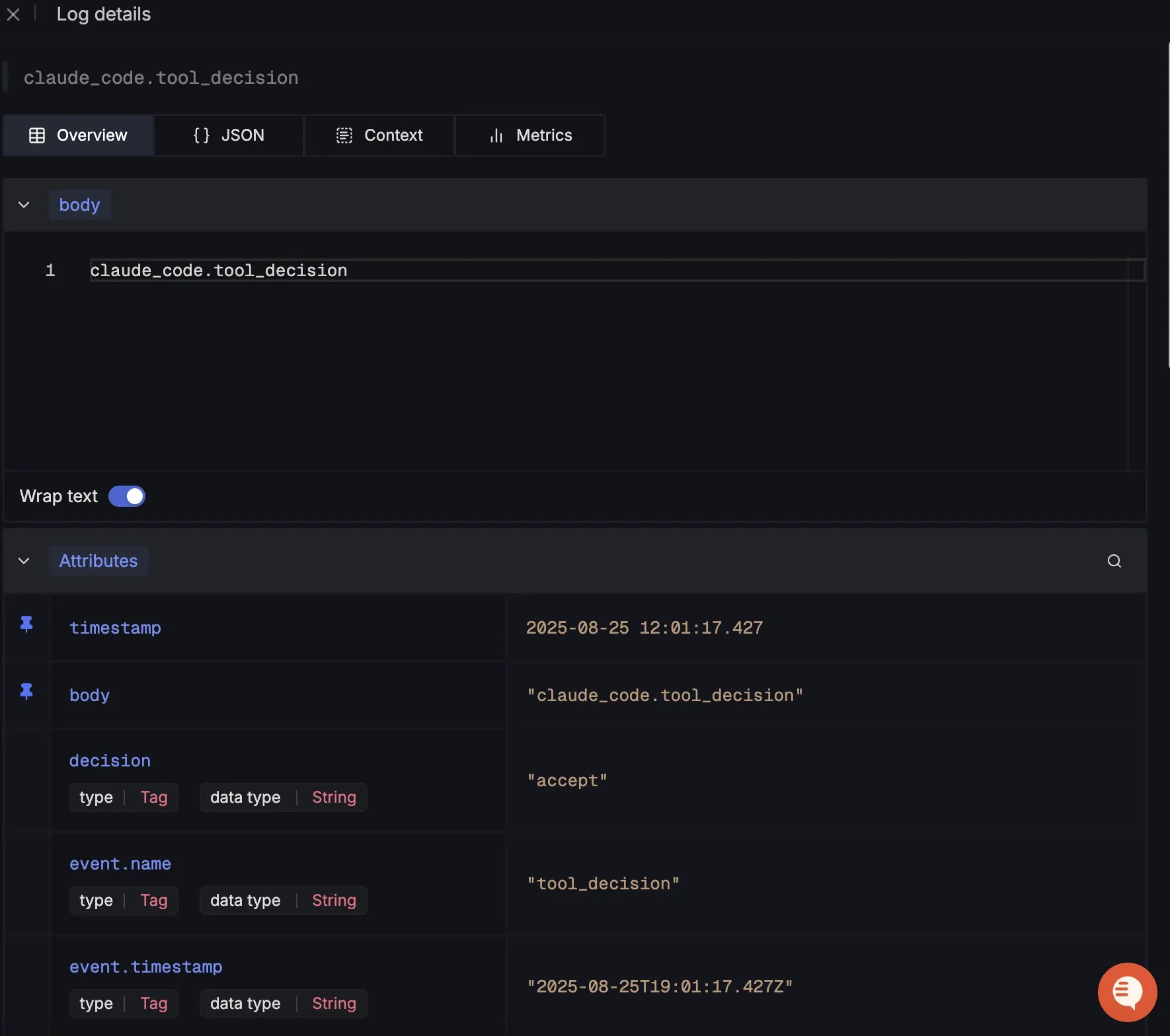 Detailed Logs View 3