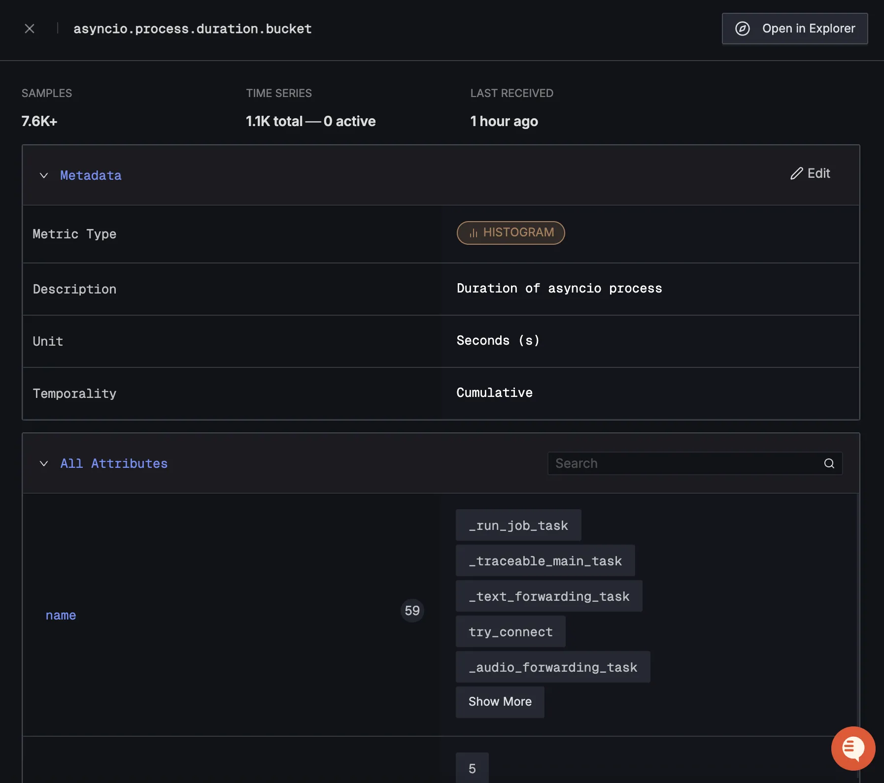 LiveKit Detailed Metrics View