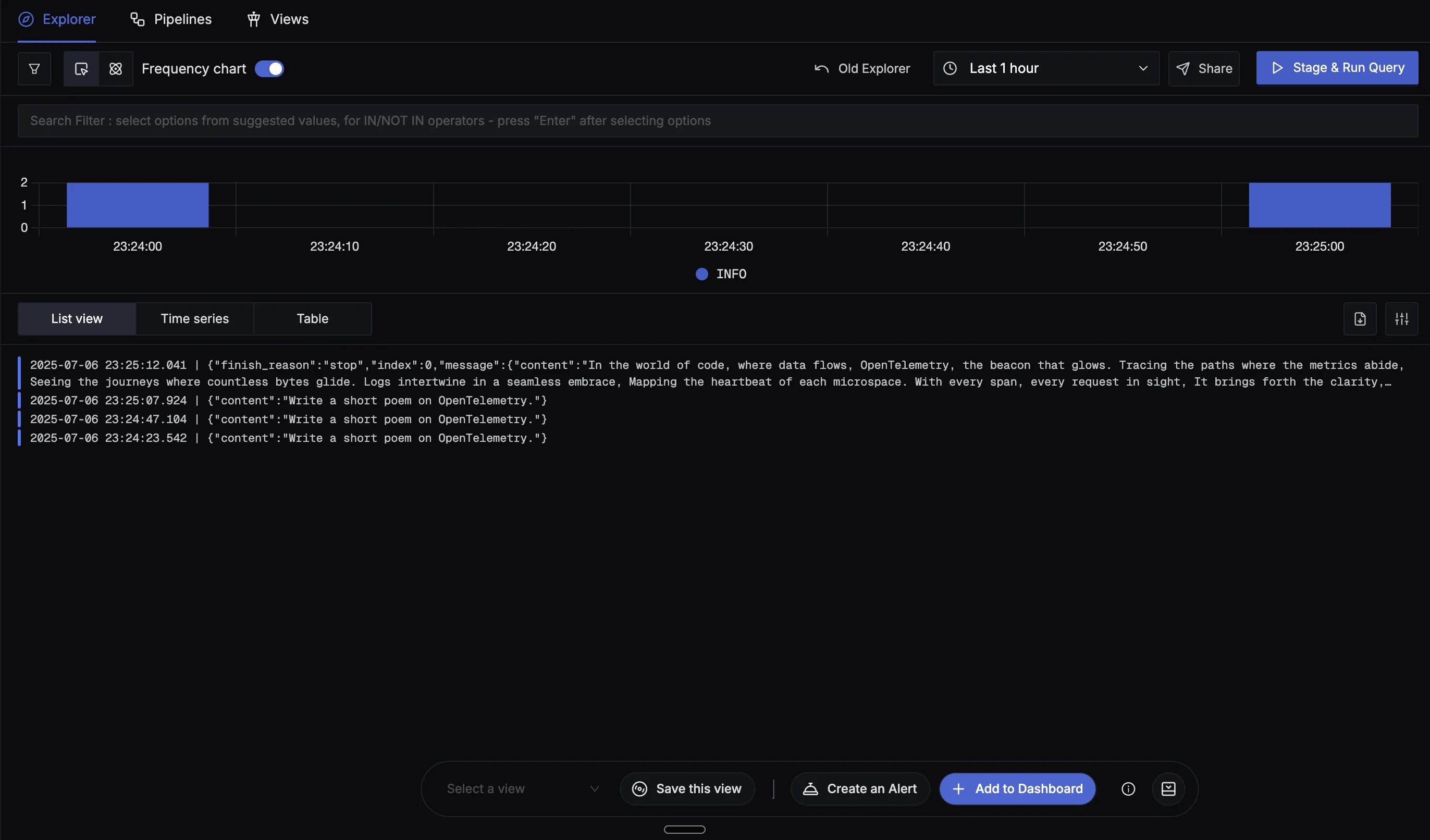 Logs of your OpenAI Application