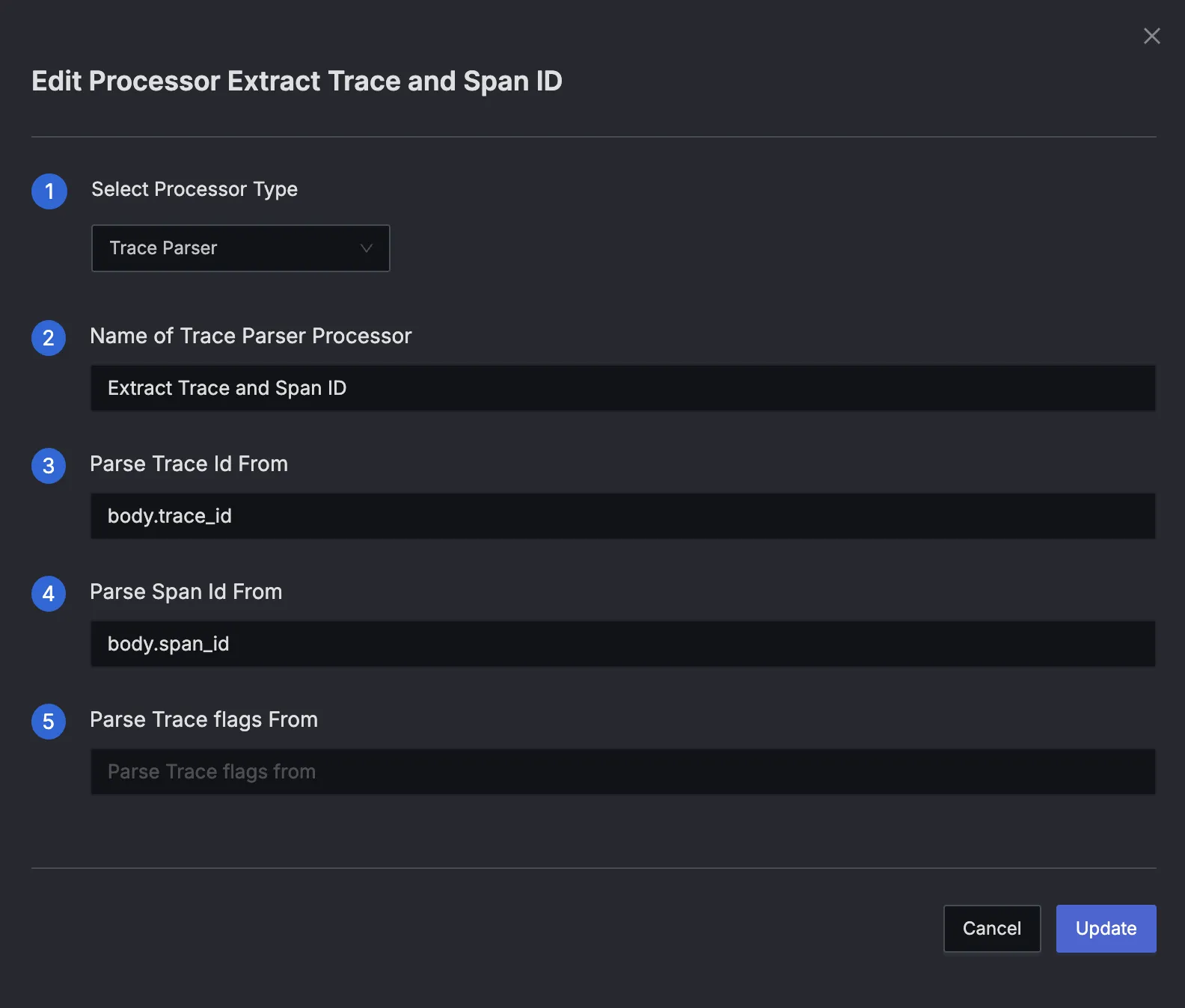 Extract Trace and Span ID