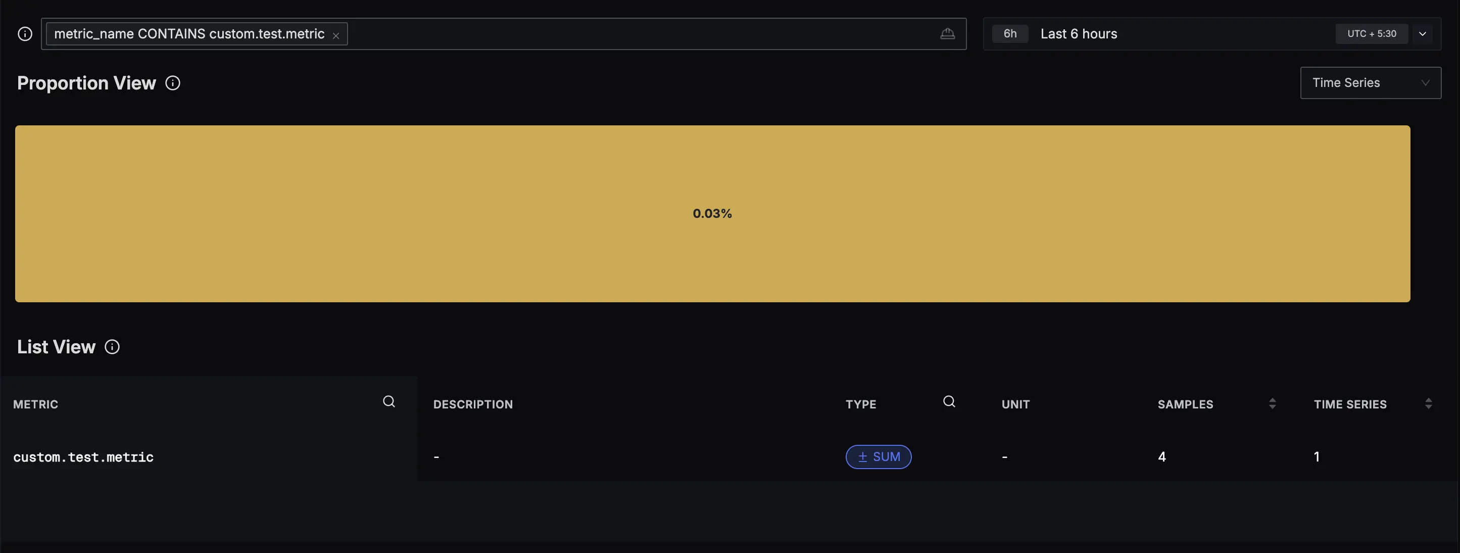 Custom StatsD metric in Metrics Explorer