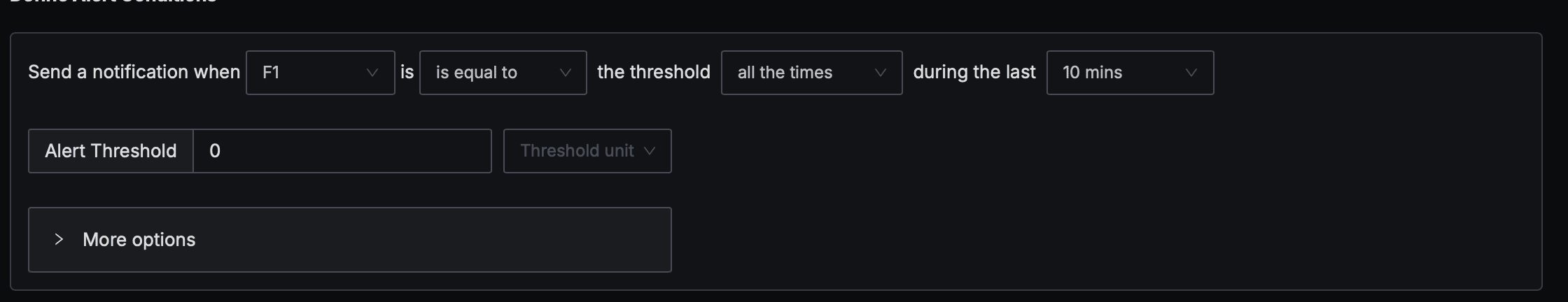 Condition for No Data Alerts for Group