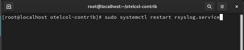 Restarting rsyslog service