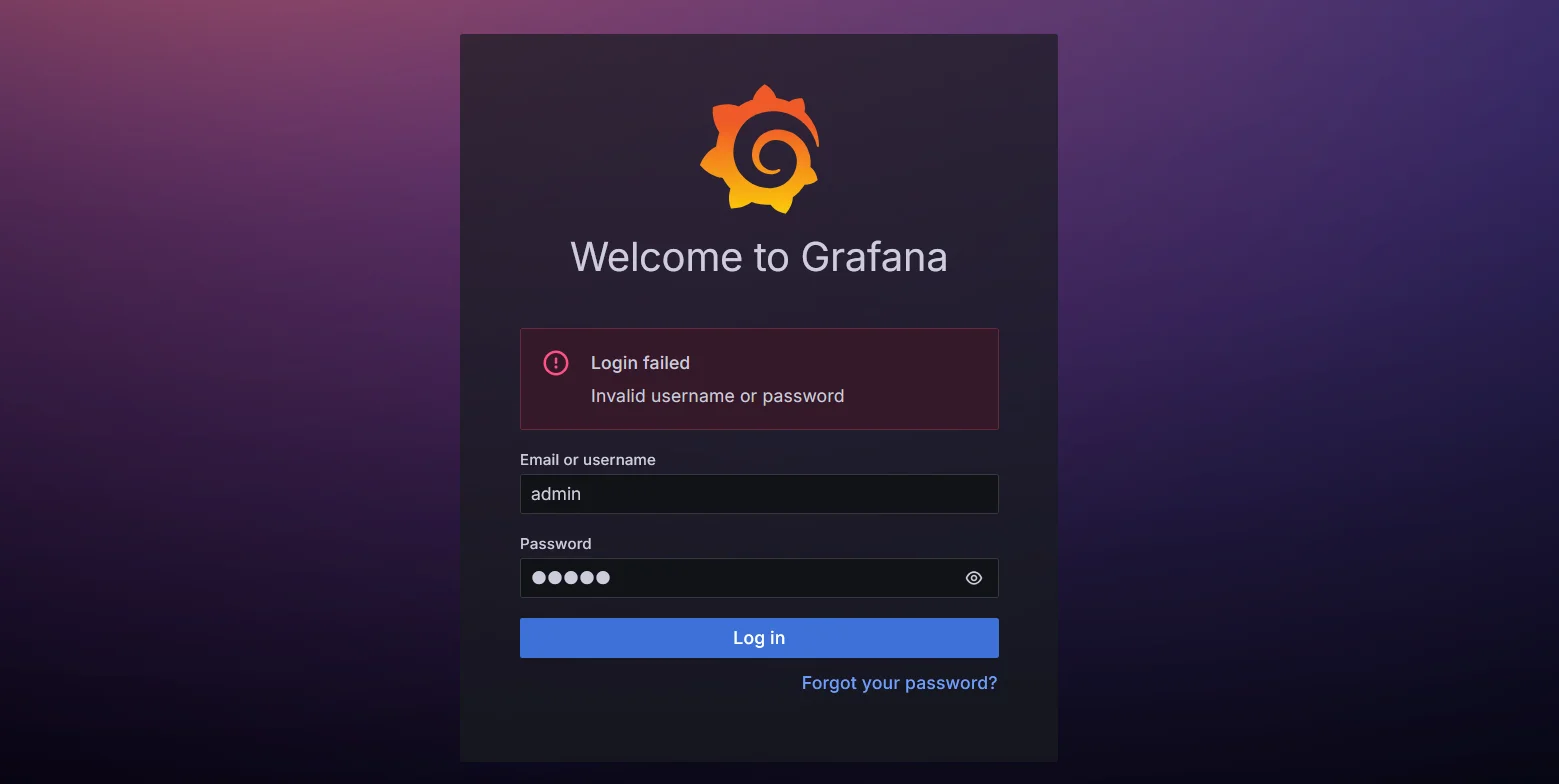 Grafana Login Error: Invalid Username or Password