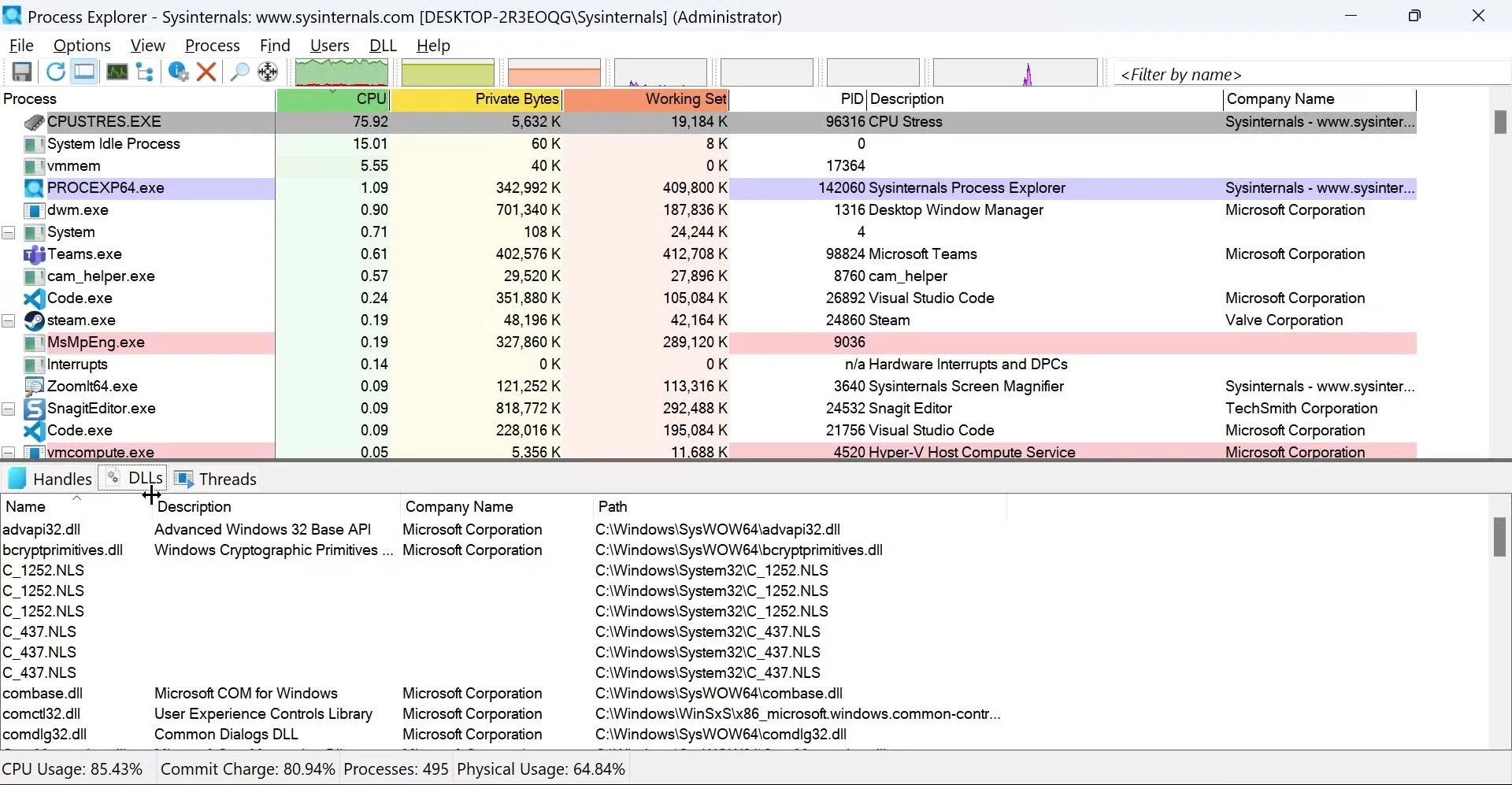 Windows Process Explorer