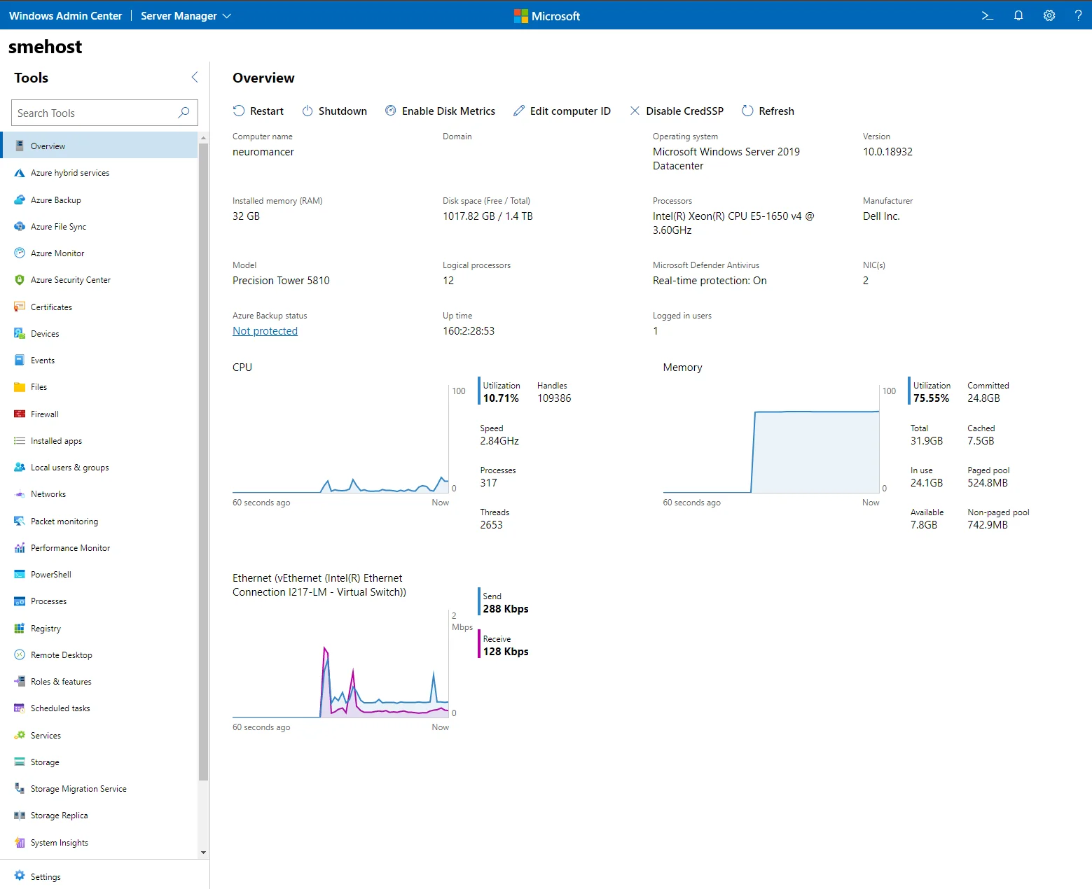 Managing Windows Server using [Windows Admin Center